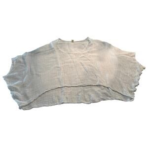 M1-42 SUNDAY ST. TROPEZ Womens' Crop Dolman Sleeve Top Knit White Size S